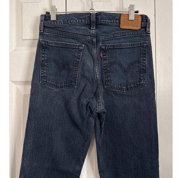 Levi’s Premium Wedgie Straight Leg Dark Wash Jeans Size 26 - Picture 4 of 10